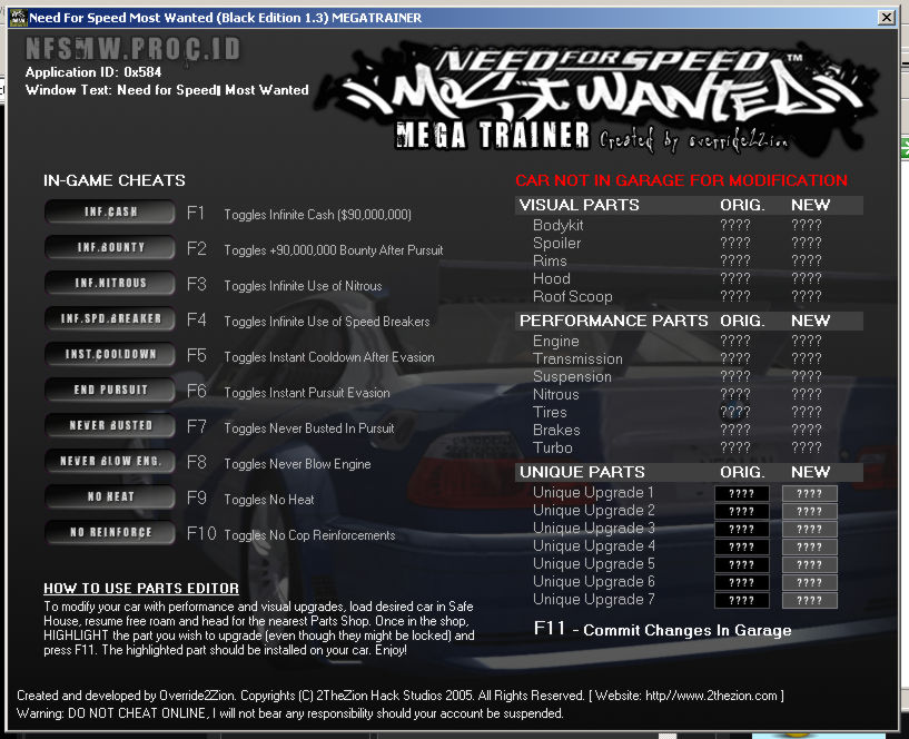 Need For Speed Most Wanted Black Edition Playstation 2 Cheats